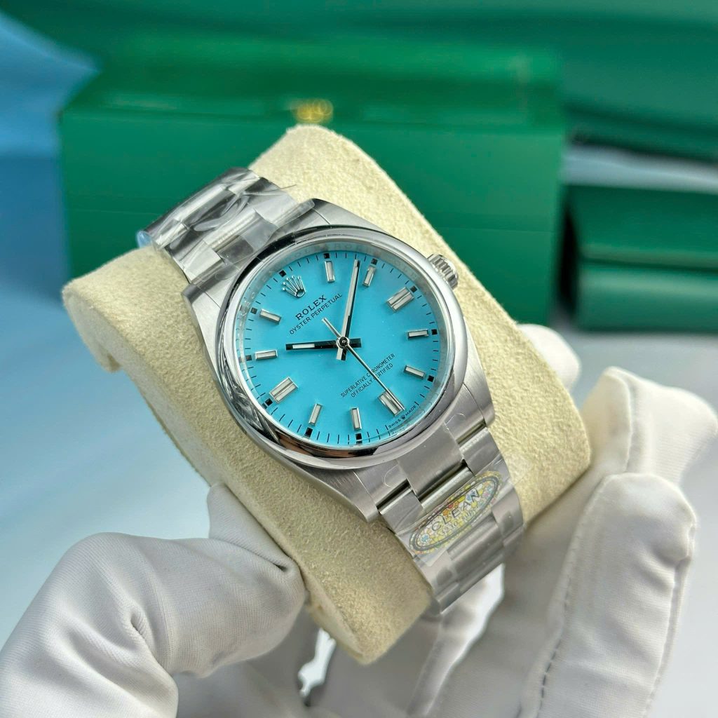 Đồng hồ Rolex Oyster Perpetual 126000 Rep 11 mặt xanh dương nhà máy Clean 36mm (2)