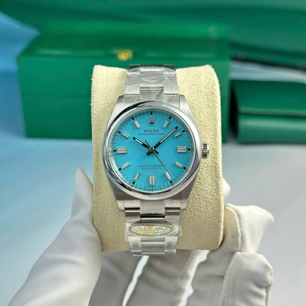 Đồng hồ Rolex Oyster Perpetual 126000 Rep 11 mặt xanh dương nhà máy Clean 36mm (2)
