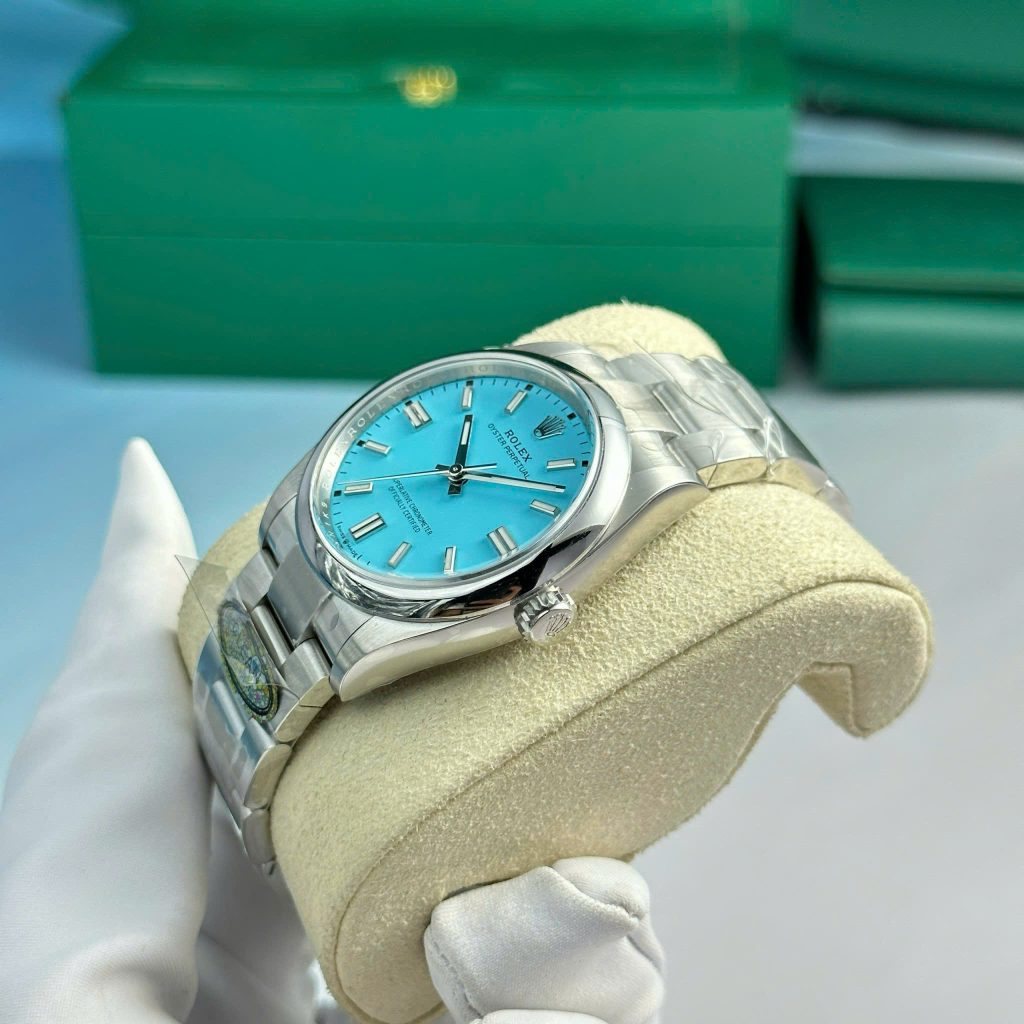 Đồng hồ Rolex Oyster Perpetual 126000 Rep 11 mặt xanh dương nhà máy Clean 36mm (2)