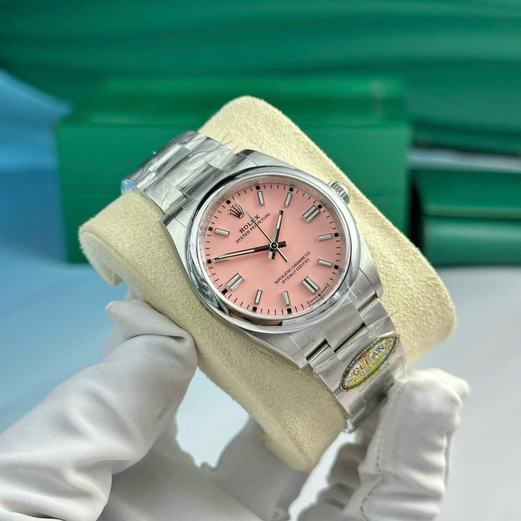 Đồng hồ Rolex Oyster Perpetual 126000 Replica 11 mặt hồng nhà máy Clean 36mm (2)