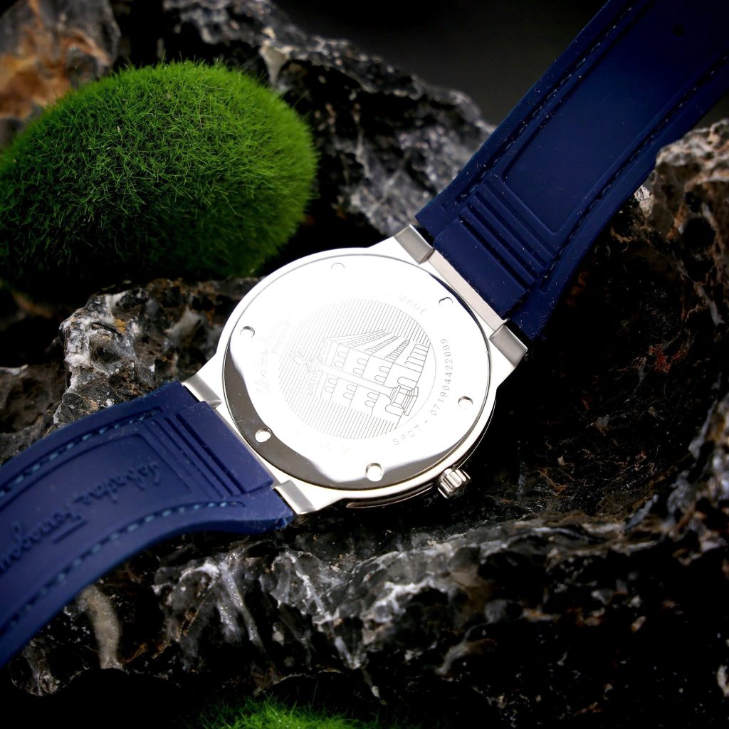 Đồng hồ Salvatore Ferragamo F80 Classic nam xanh Blue dây da Fake 11 40mm