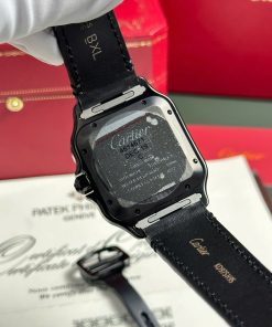 Đồng hồ Cartier Santos Replica 11 màu đen nhà máy BV 39 (2)