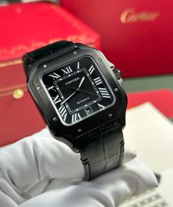 Đồng hồ Cartier Santos Replica 11 màu đen nhà máy BV 39 (2)