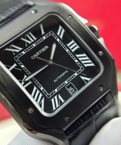 Đồng hồ Cartier Santos Replica 11 màu đen nhà máy BV 39 (2)