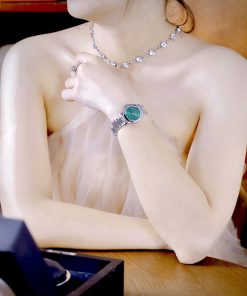 Đồng hồ Gucci G-Timeless nữ mặt xanh green dây kim loại Like Auth 27mm (9)