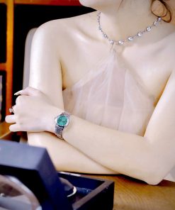 Đồng hồ Gucci G-Timeless nữ mặt xanh green dây kim loại Like Auth 27mm (9)