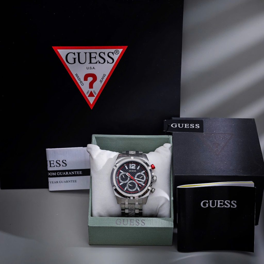  Đồng hồ Guess nam GW0714G1 dây kim loại cọc dạ quang Like Auth 44mm