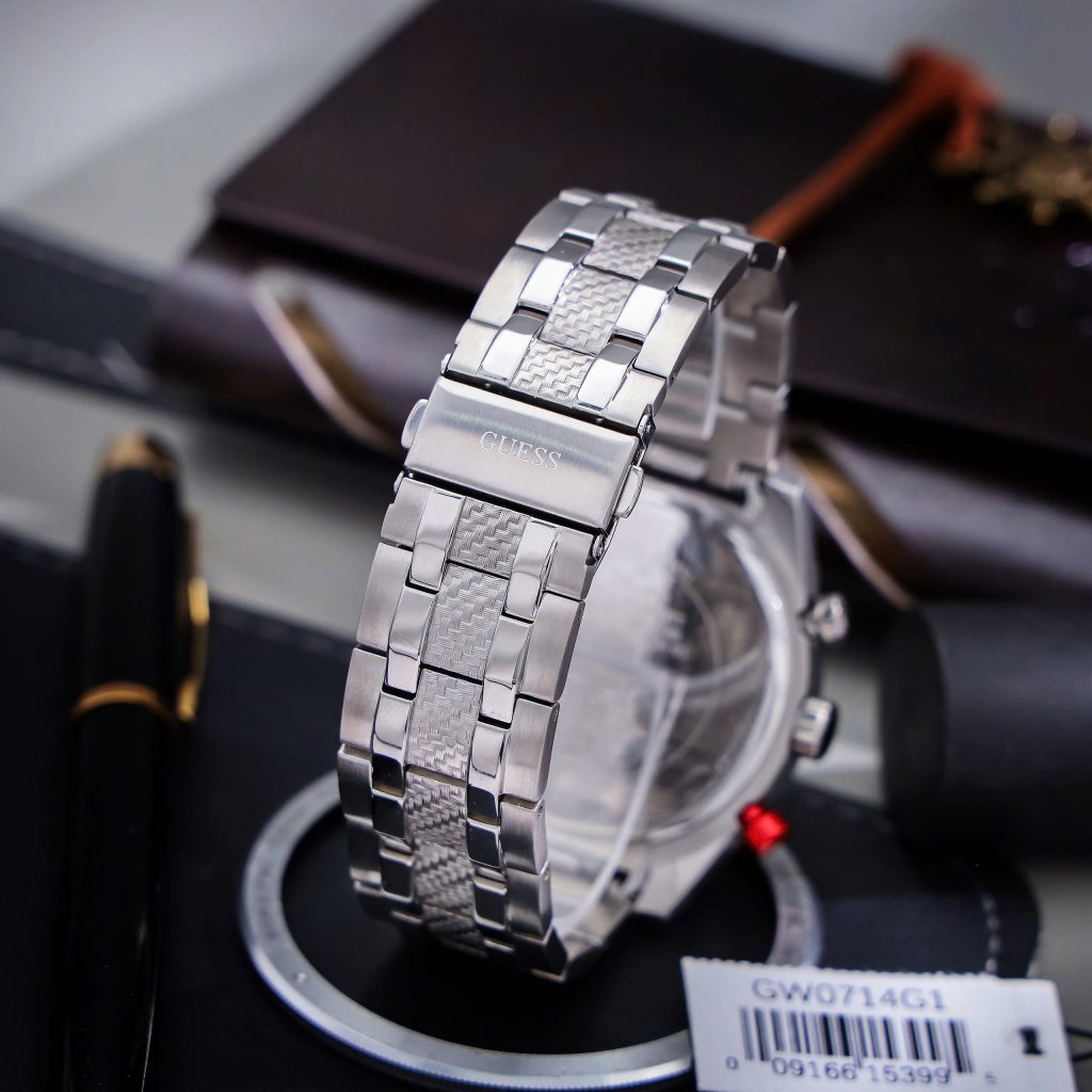  Đồng hồ Guess nam GW0714G1 dây kim loại cọc dạ quang Like Auth 44mm