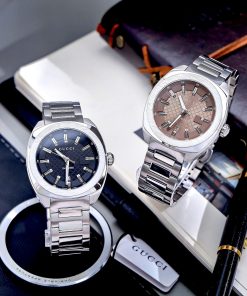 Đồng hồ Gucci Men GG2570 nam mặt nâu dây kim loại Like Auth 41mm