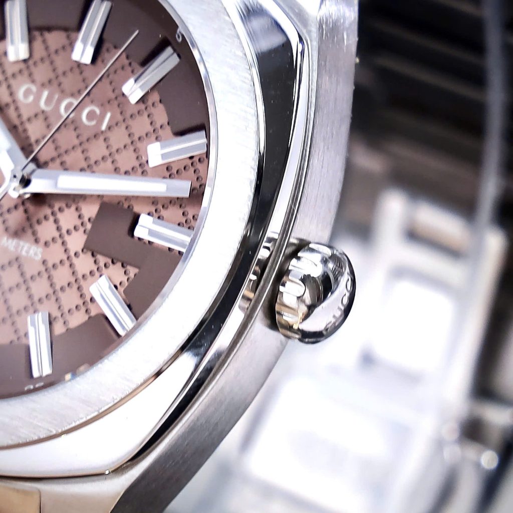 Đồng hồ Gucci Men GG2570 nam mặt nâu dây kim loại Like Auth 41mm