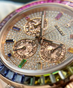 Đồng hồ Rolex Daytona Rainbow đính đá dây kim loại nhà máy BT Replica 40mm (1)