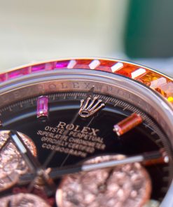 Đồng hồ Rolex Daytona Rainbow nam dây kim loại đính đá xưởng BT Replica 40mm (10)
