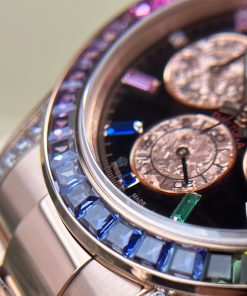 Đồng hồ Rolex Daytona Rainbow nam dây kim loại đính đá xưởng BT Replica 40mm (10)