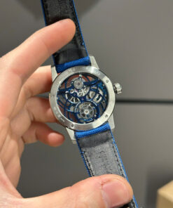 Đồng hồ Audemars Piguet 26600 Tourbillon Openworked Rep 11 máy lộ cơ màu xanh 41mm (2)