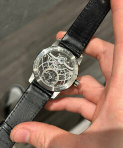 Đồng hồ Audemars Piguet Tourbillon Openworked 26600 Replica 11 dây da màu đen 41mm (2)