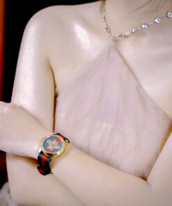 Đồng hồ Gucci Le Marche Des Hỏa Tiết Con Ong Dây Vải Like Auth 38mm