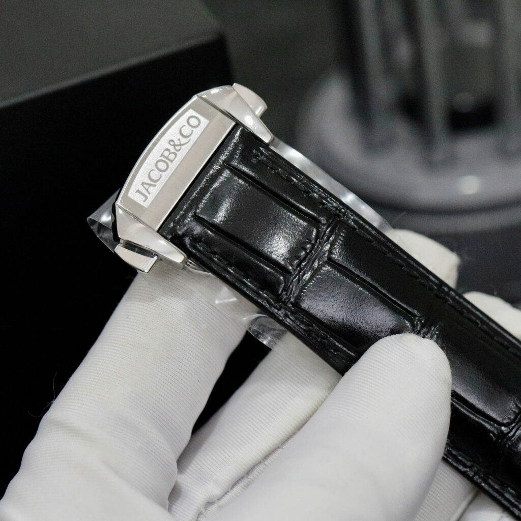 Đồng hồ Jacob & Co Casino Roulette Replica 1 1 dây da màu đen 44mm (2)