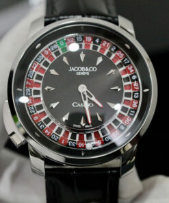 Đồng hồ Jacob & Co Casino Roulette Replica 1 1 dây da màu đen 44mm (2)