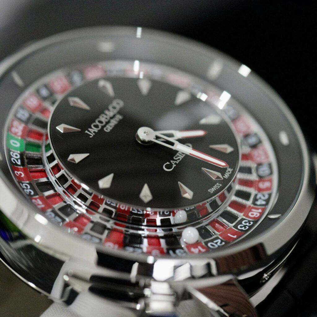 Đồng hồ Jacob & Co Casino Roulette Replica 1 1 dây da màu đen 44mm (2)