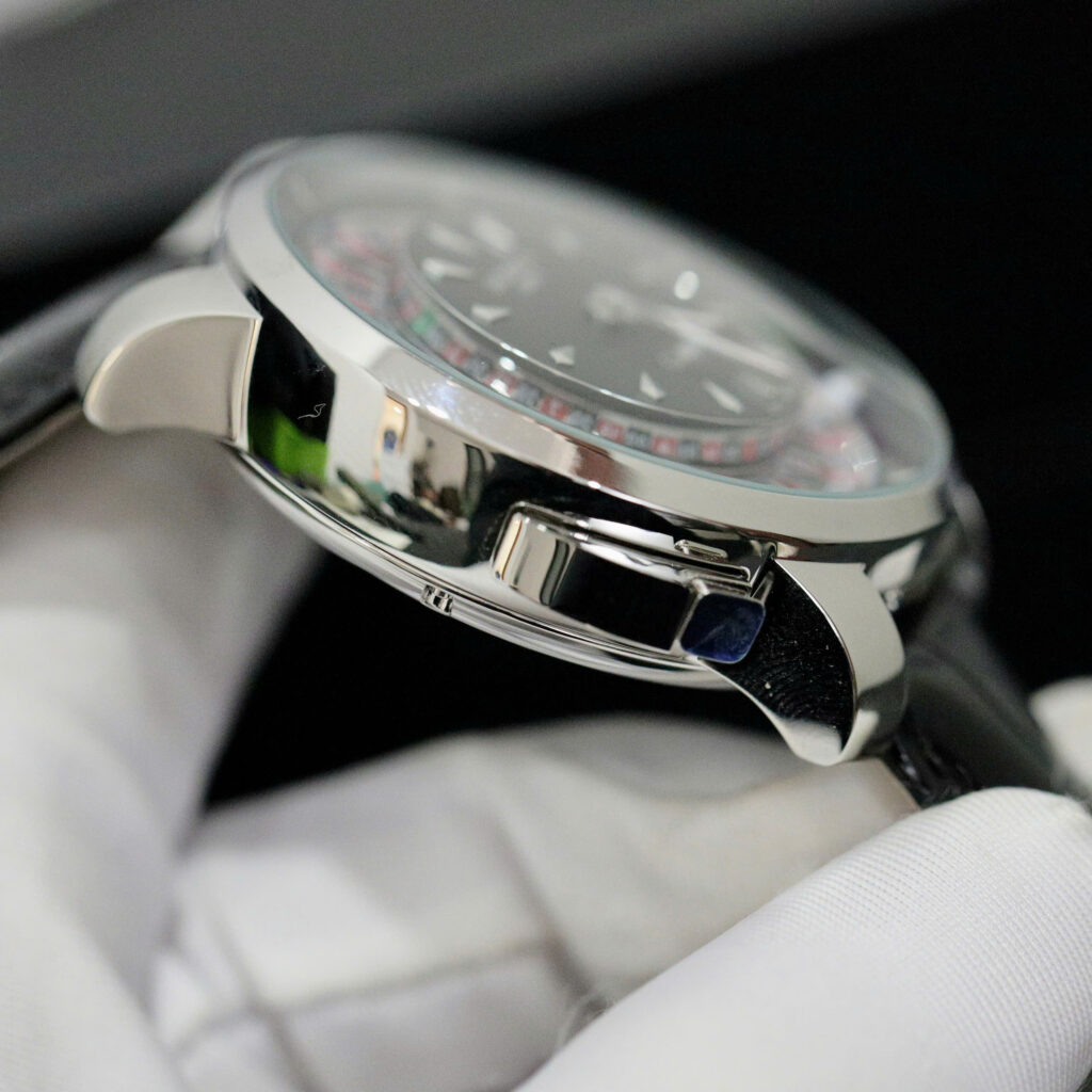 Đồng hồ Jacob & Co Casino Roulette Replica 1 1 dây da màu đen 44mm (2)