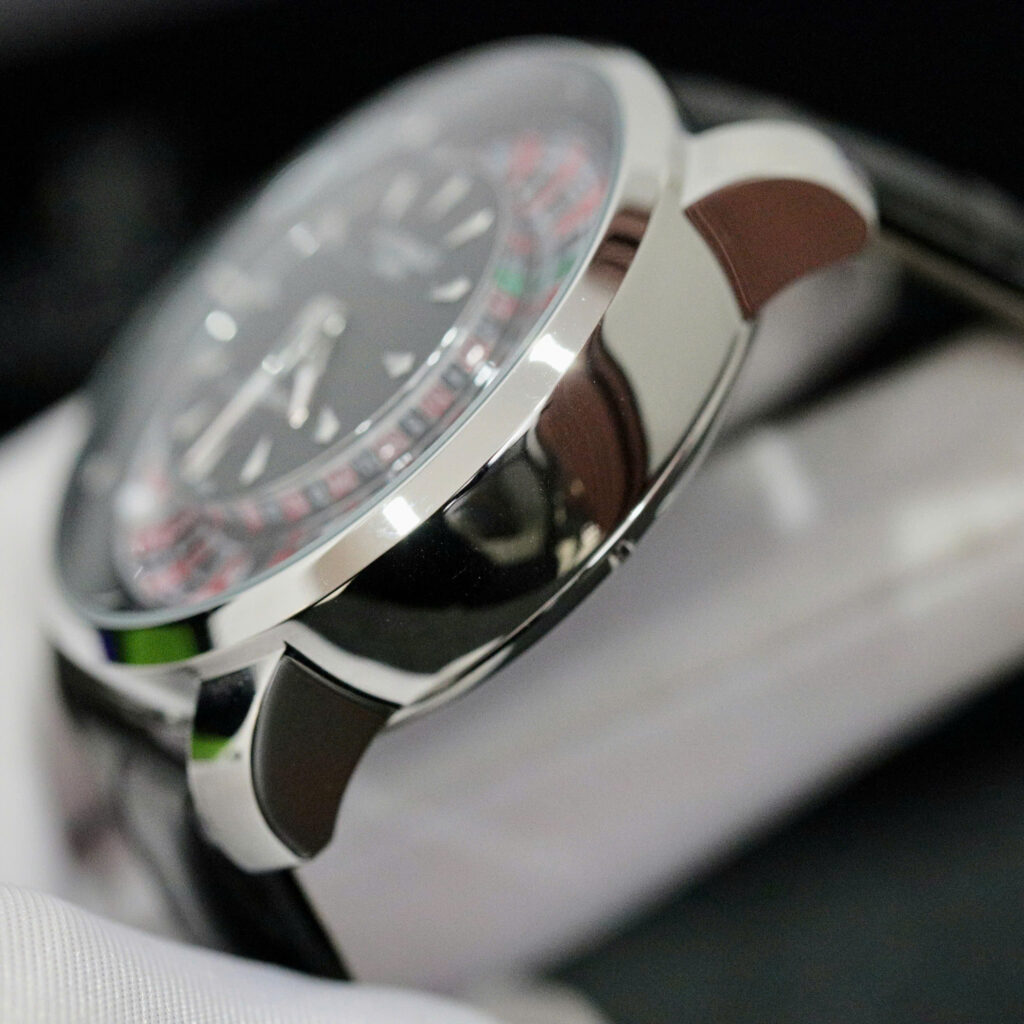 Đồng hồ Jacob & Co Casino Roulette Replica 1 1 dây da màu đen 44mm (2)