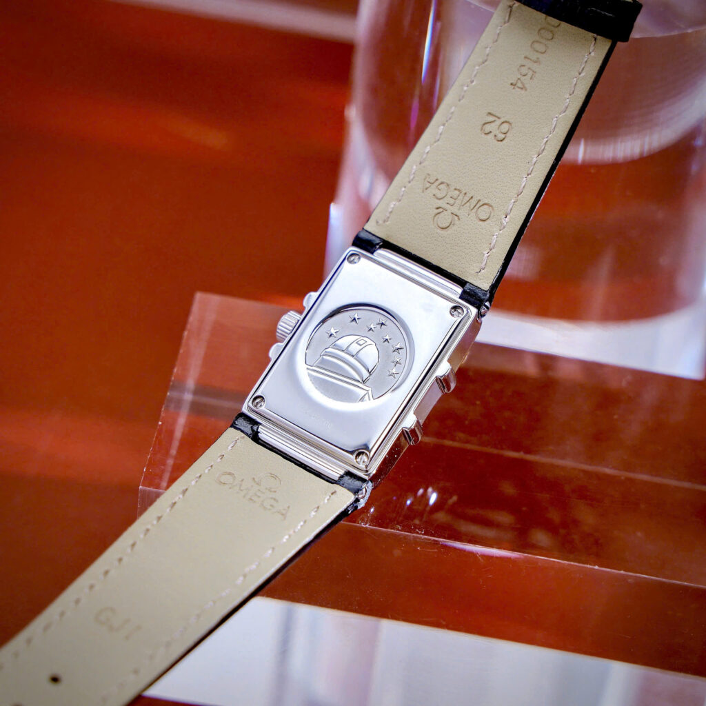 Đồng hồ Omega Constellation Quadra Quartz Dây Da Fake Cao Cấp 22x28mm