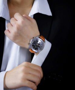 Đồng hồ Omega Speedmaster '57 Chronograph Dây Da Cam Fake 11 44mm