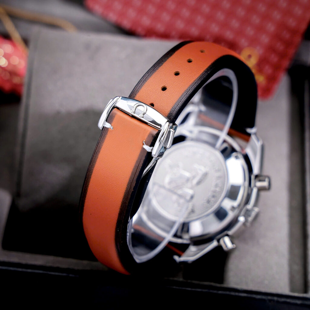 Đồng hồ Omega Speedmaster '57 Chronograph Dây Da Cam Fake 11 44mm