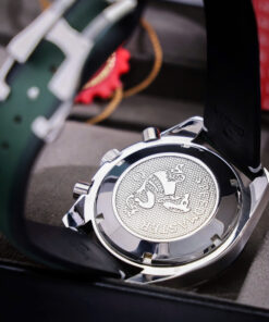 Đồng hồ Omega Speedmaster ’57 Chronograph Dây Da Xanh Green Fake 11 44mm