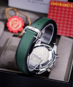 Đồng hồ Omega Speedmaster ’57 Chronograph Dây Da Xanh Green Fake 11 44mm