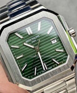 Đồng hồ Patek Philippe Cubitus 5821 Rep 11 mặt vuông màu xanh lá cây 45mm (1)