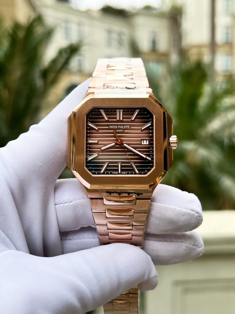 Đồng hồ Patek Philippe Cubitus 5821 Replica 11 mặt vuông màu chocolate 45mm (2)