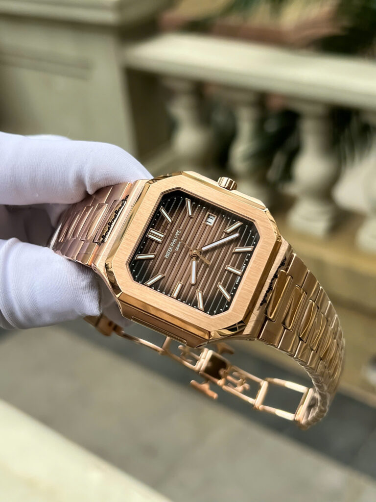Đồng hồ Patek Philippe Cubitus 5821 Replica 11 mặt vuông màu chocolate 45mm (2)