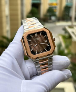 Đồng hồ Patek Philippe Cubitus 5821 demi rose gold Rep 1 1 mặt vuông màu chocolate 45mm (2)
