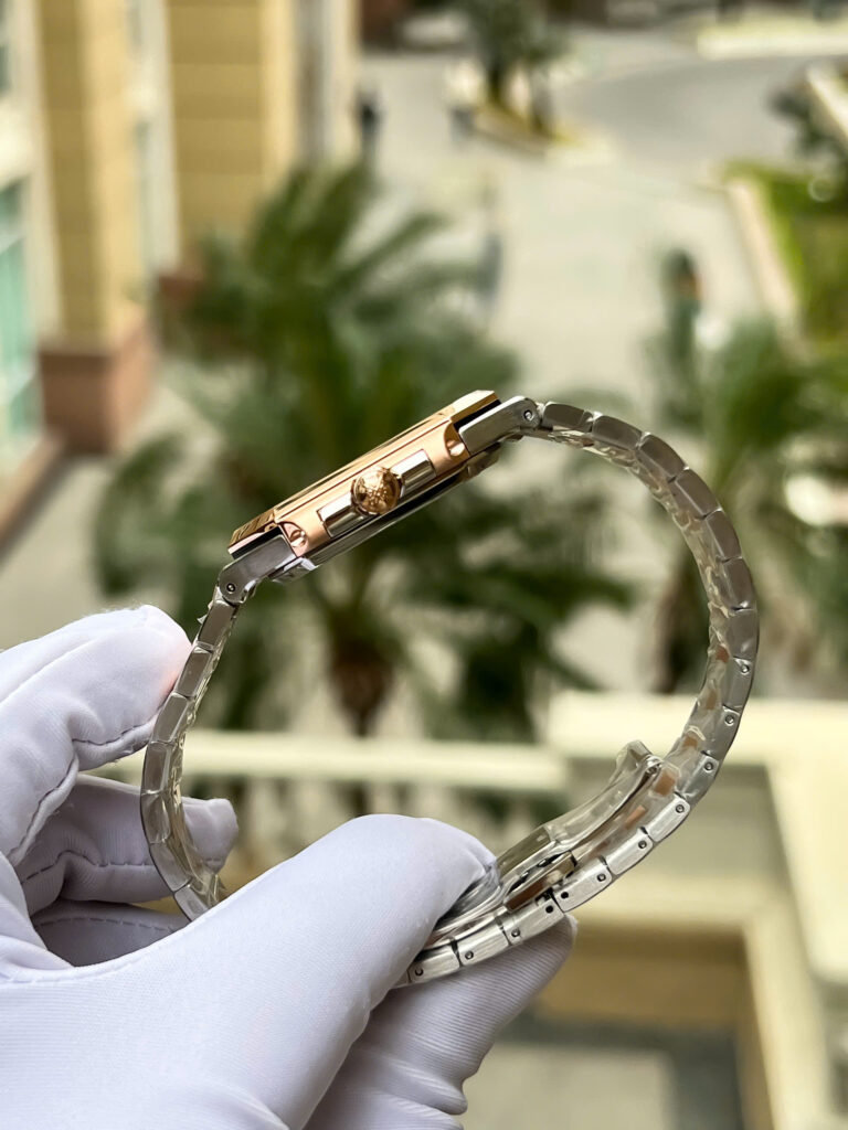 Đồng hồ Patek Philippe Cubitus 5821 demi rose gold Rep 1 1 mặt vuông màu chocolate 45mm (2)