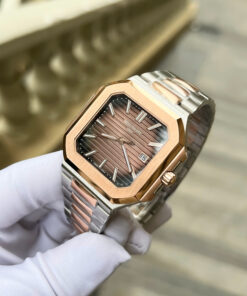 Đồng hồ Patek Philippe Cubitus 5821 demi rose gold Rep 1 1 mặt vuông màu chocolate 45mm (2)
