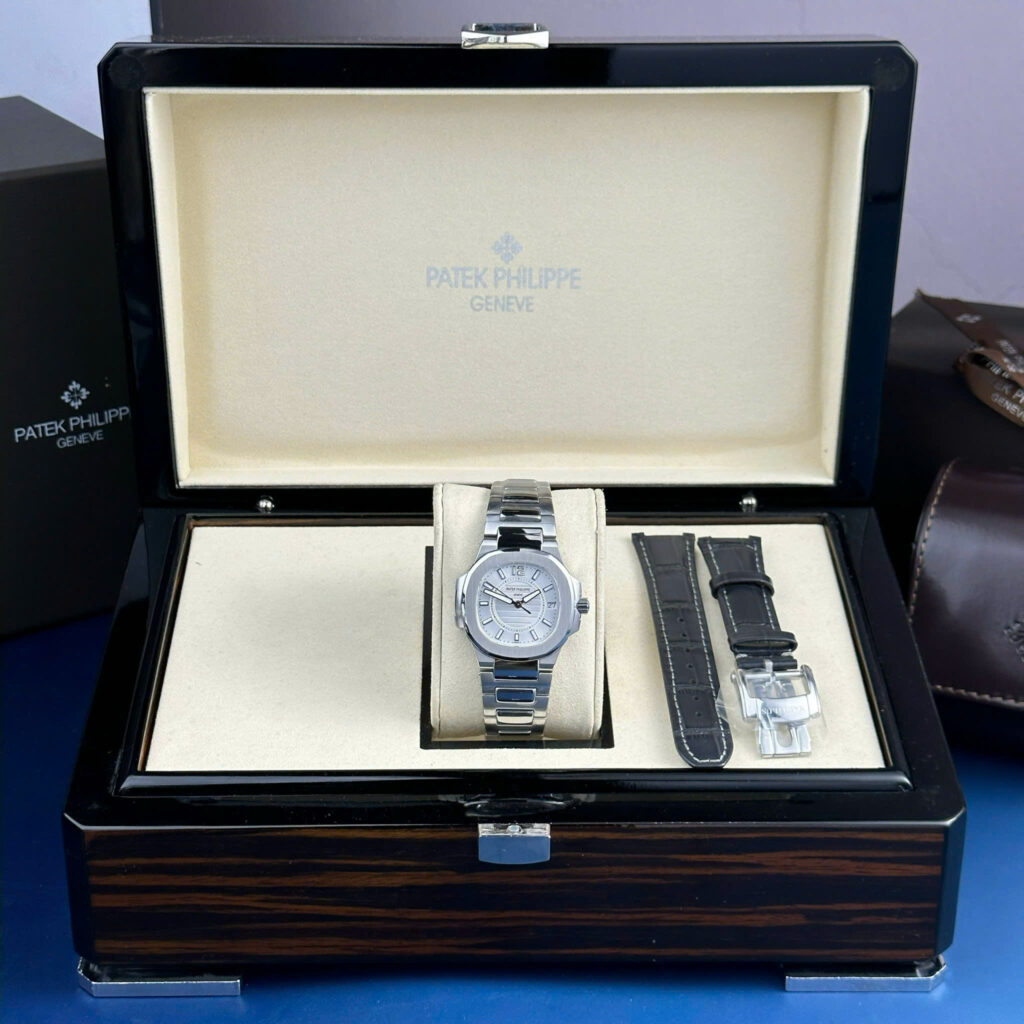 Đồng hồ Patek Philippe Nautilus 7010 Replica 11 mặt trắng máy pin GRF 32mm (2)