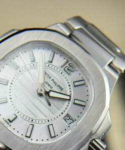 Đồng hồ Patek Philippe Nautilus 7010 Replica 11 mặt trắng máy pin GRF 32mm (2)
