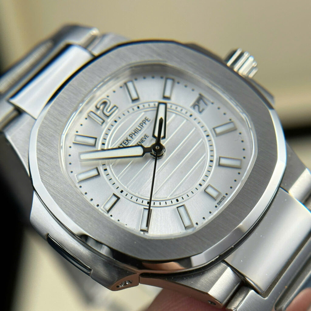 Đồng hồ Patek Philippe Nautilus 7010 Replica 11 mặt trắng máy pin GRF 32mm (2)