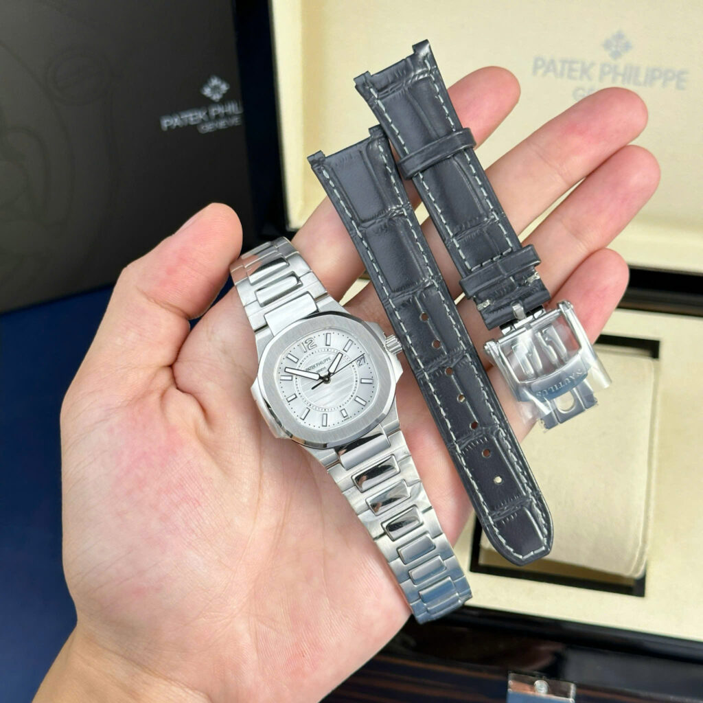 Đồng hồ Patek Philippe Nautilus 7010 Replica 11 mặt trắng máy pin GRF 32mm (2)