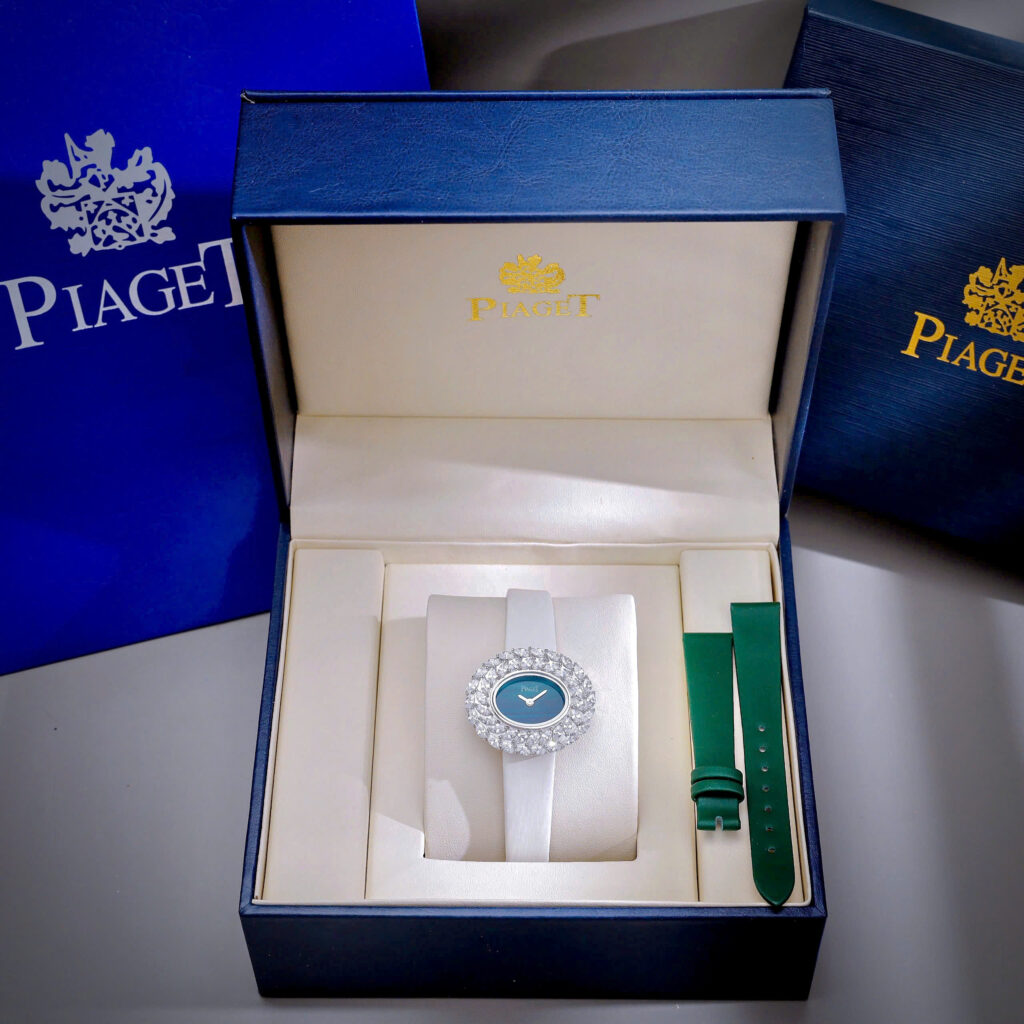  Đồng hồ Piaget Limelight Nữ Mặt Xanh Ngọc Đính Đá Like Auth 30x36mm