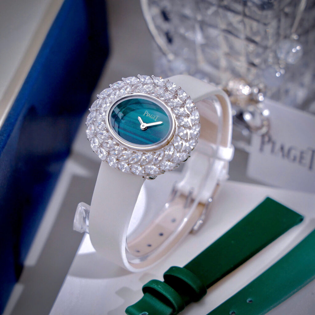 Đồng hồ Piaget Limelight Nữ Mặt Xanh Ngọc Đính Đá Like Auth 30x36mm