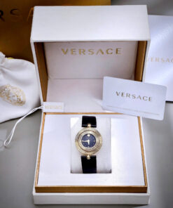 Đồng hồ Versace Eon Nữ Dây Da Đen Mặt Xoay 360 Độ Like Auth 33mm