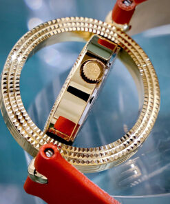 Đồng hồ Versace Eon Nữ Dây Da Đỏ Mặt Xoay 360 Độ Like Auth 33mm