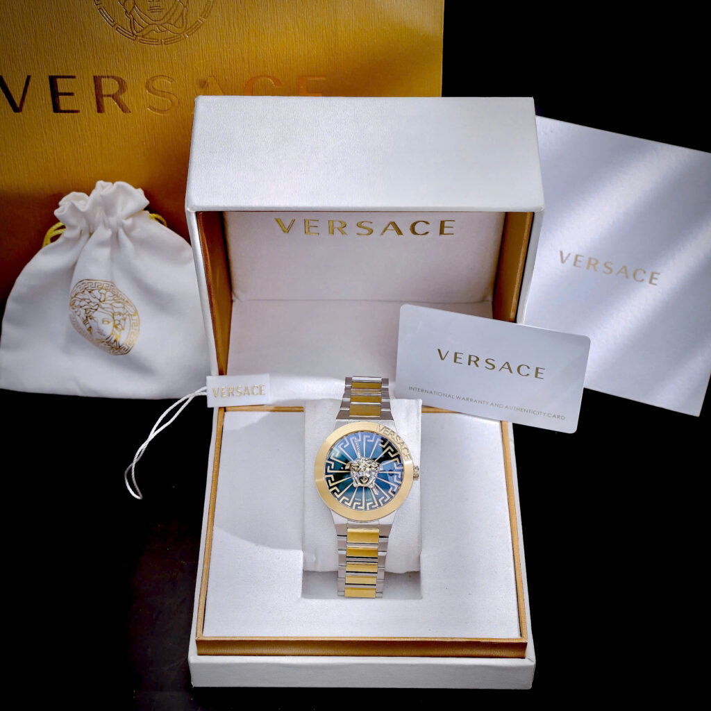 Đồng hồ Versace Medusa Infinite Nam Mặt Xanh Dây Demi Like Auth 42mm