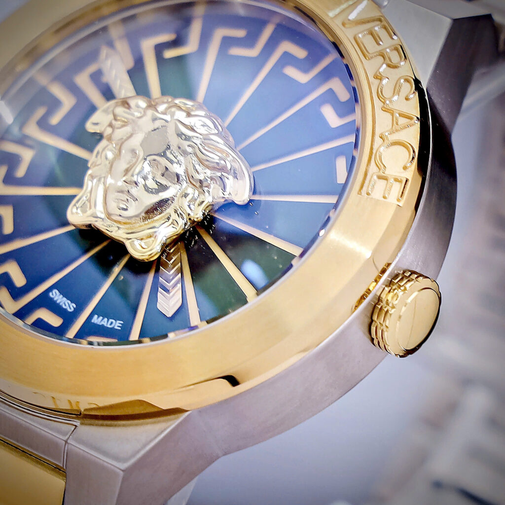 Đồng hồ Versace Medusa Infinite Nam Mặt Xanh Dây Demi Like Auth 42mm