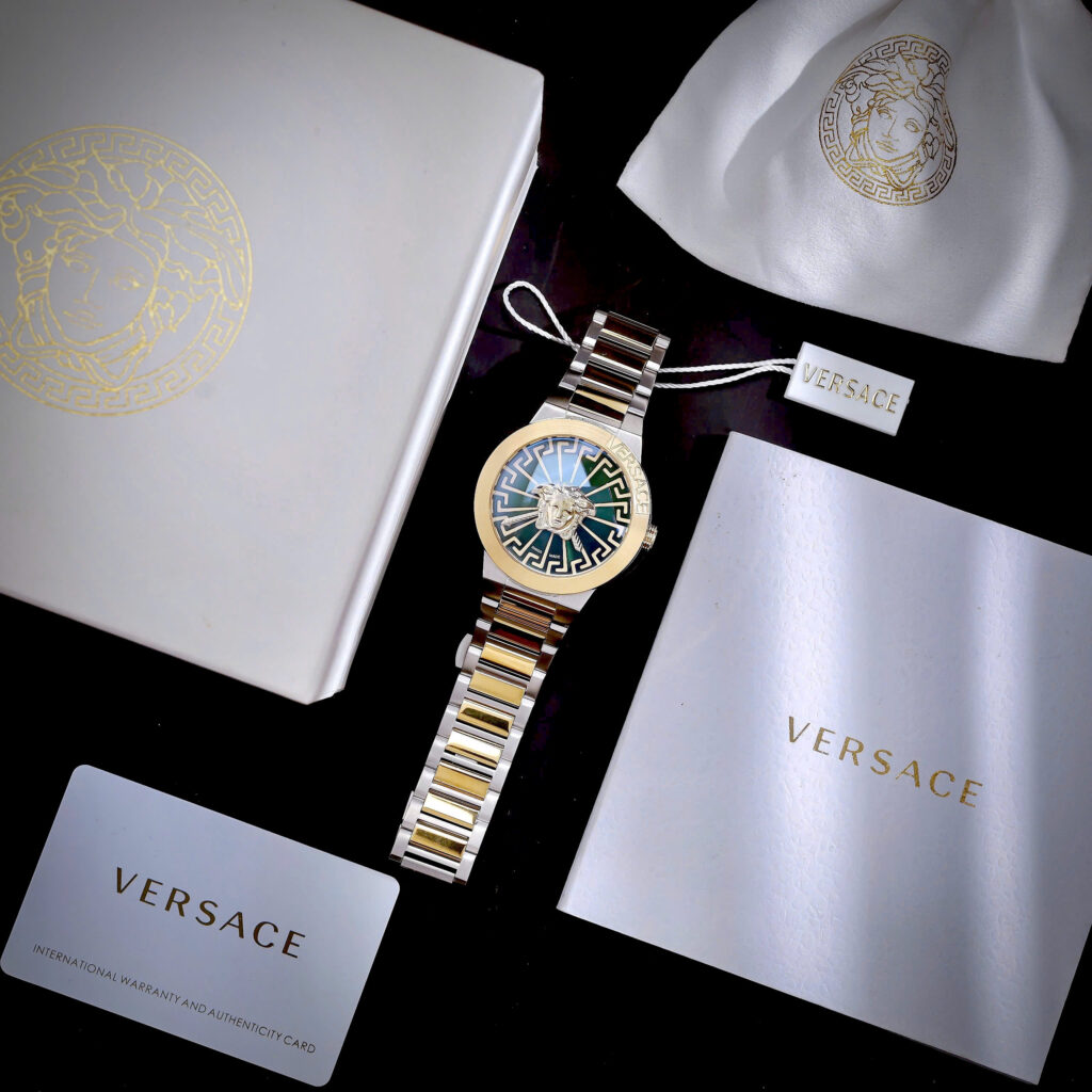 Đồng hồ Versace Medusa Infinite Nam Mặt Xanh Dây Demi Like Auth 42mm