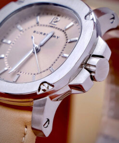 Đồng Hồ Burberry The Britain Women Nữ Dây Da Nâu Rep 1:1 34mm