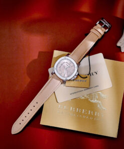 Đồng Hồ Burberry The Britain Women Nữ Dây Da Nâu Rep 1:1 34mm