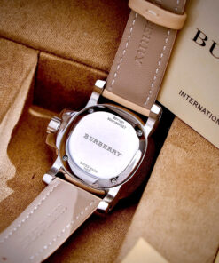 Đồng Hồ Burberry The Britain Women Nữ Dây Da Nâu Rep 1:1 34mm